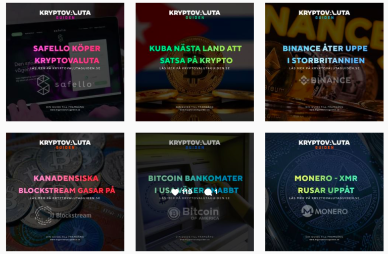 Kryptovaluta Nyheter på Instagram