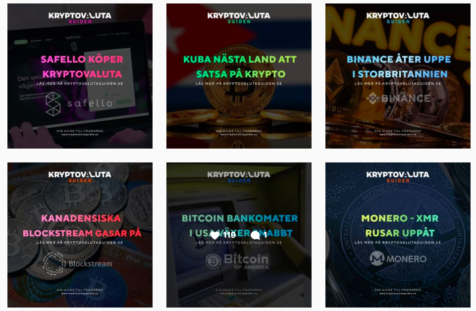 Kryptovaluta Nyheter på Instagram