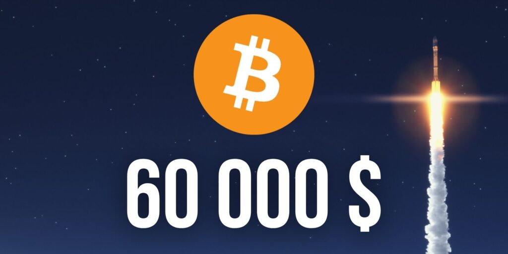 Bitcoin Nosar På ATH - Nära Passera 60 000 Dollars Nivån