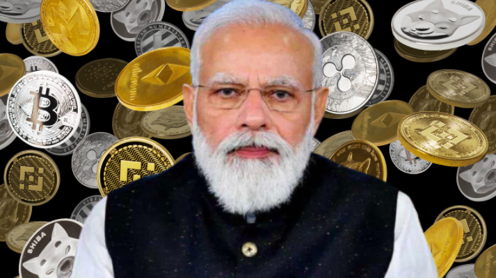 Indiens Premiärminister Modi Samtalar Med Kryptoindustrin