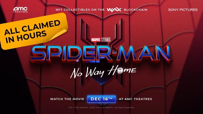 Spider-Man No Way Home: Unikt NFT Samarbete Mellan AMC Och Sony Pictures