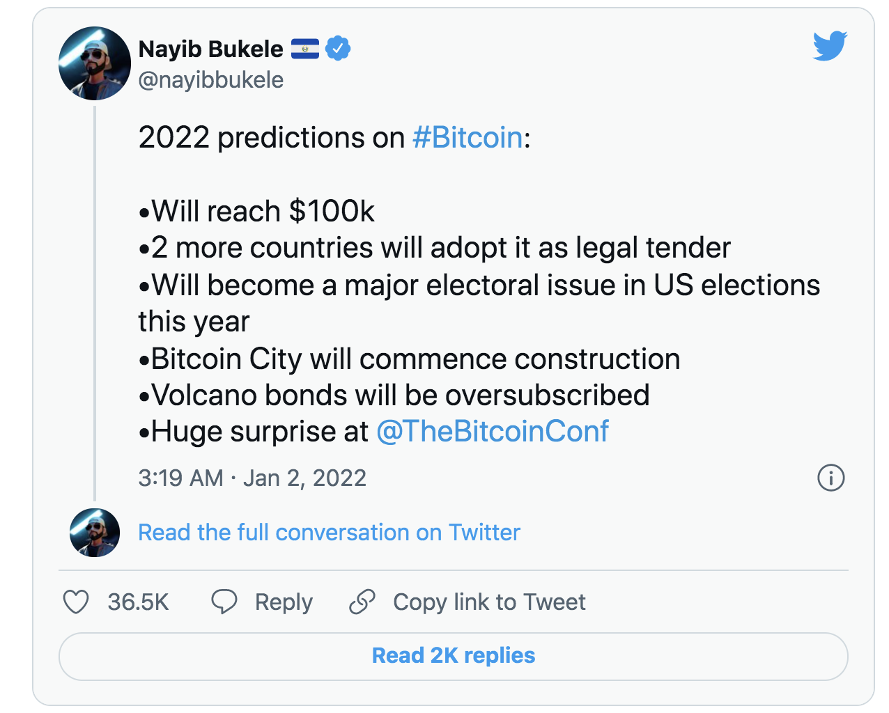 Bitcoin Presidenten Spår Utvecklingen För Bitcoin 2022