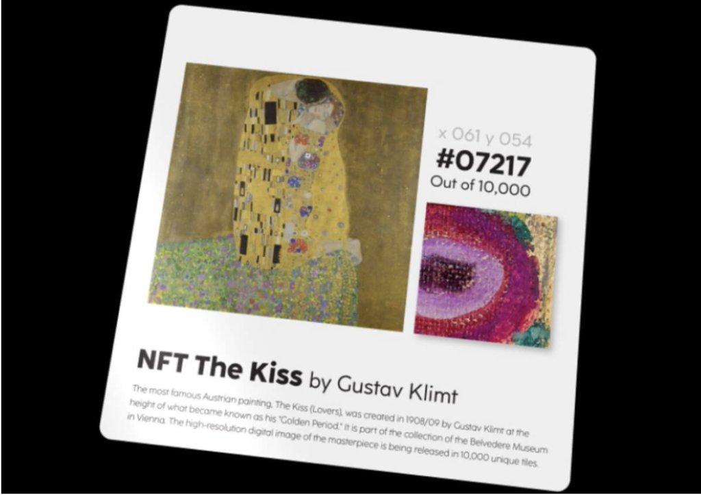 Gustav Klimt's 'The Kiss' Säljs Som NFT - Värde 18 MUSD