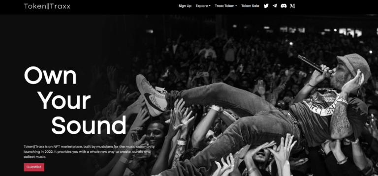 Token Traxx - Ny Stark NFT Plattform För Musikrättigheter
