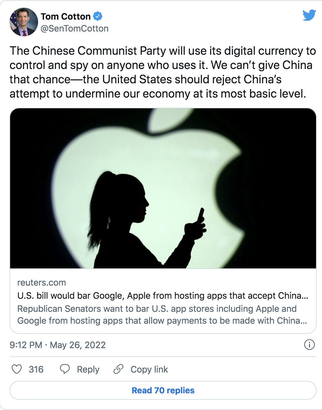 USA: Förslag Att Förbjuda Kinas Digitala Yuan
