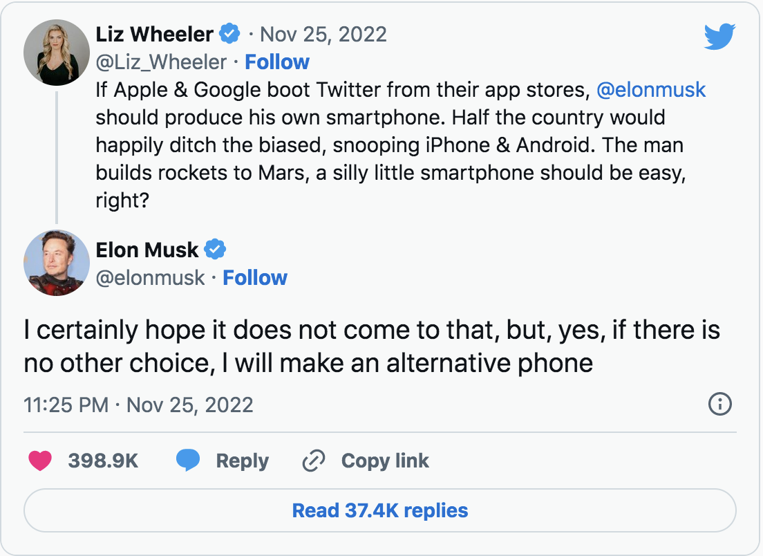 Elon Musk Hotar Apple
