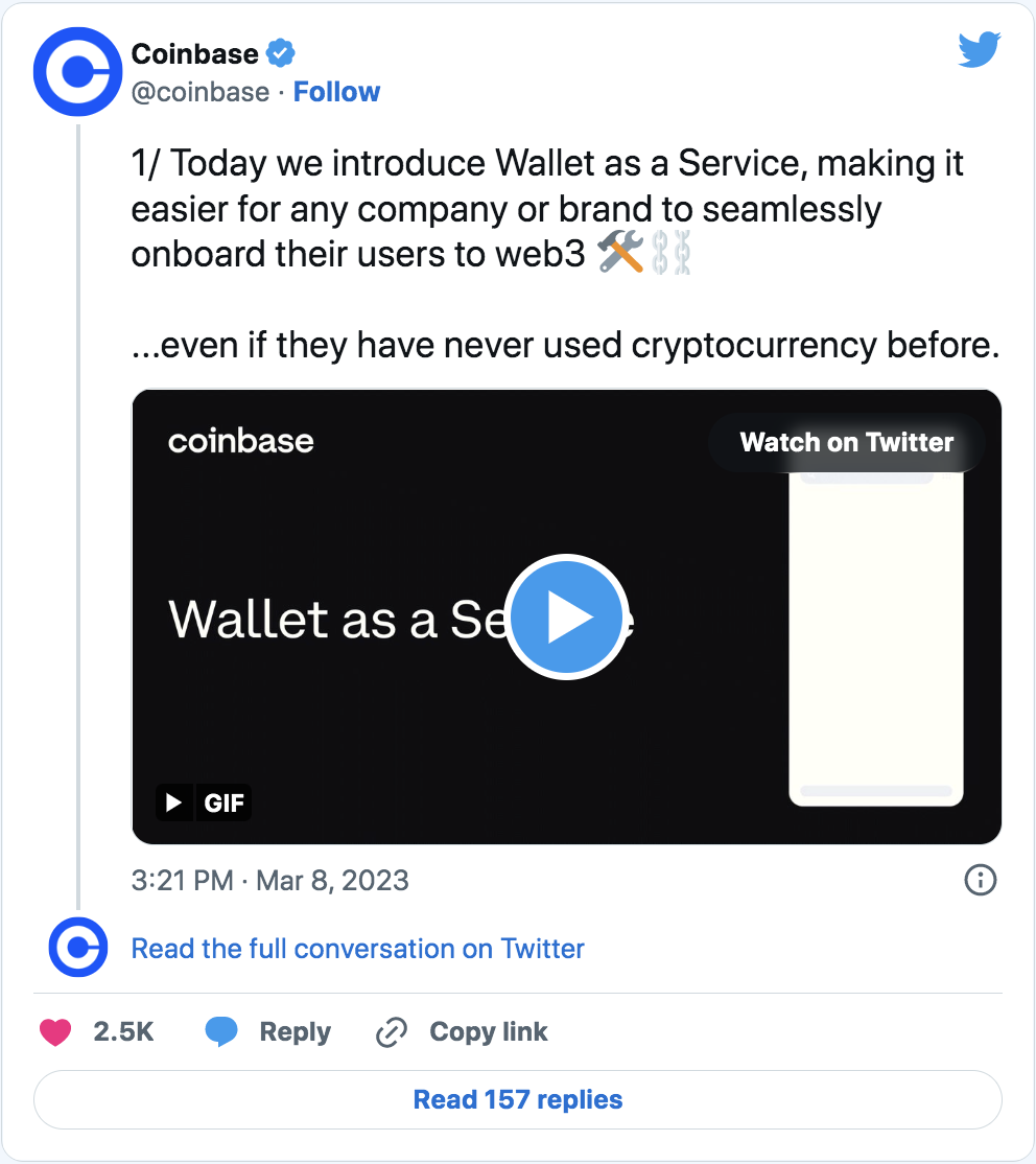 Coinbase WaaS Wallet
