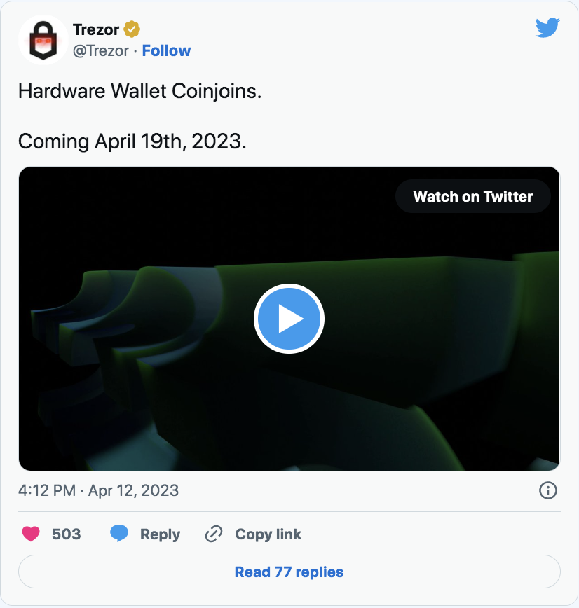 Trezor x Coinjoin