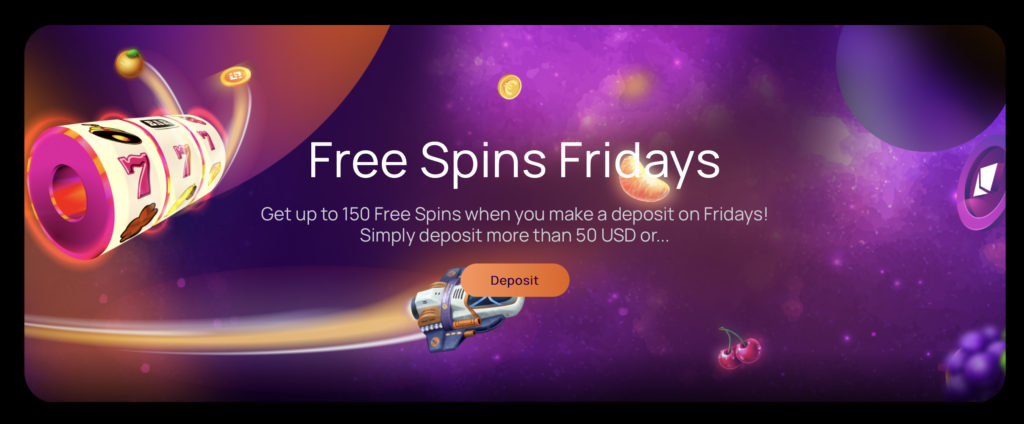 Topprankade BitSpinCasino Har En Unik Fredagsbonus...