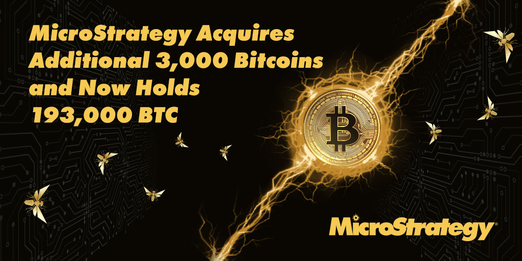 Microstrategy Har Köpt Ytterligare 3 000 BTC Till Snittpriset 51 813 Dollar