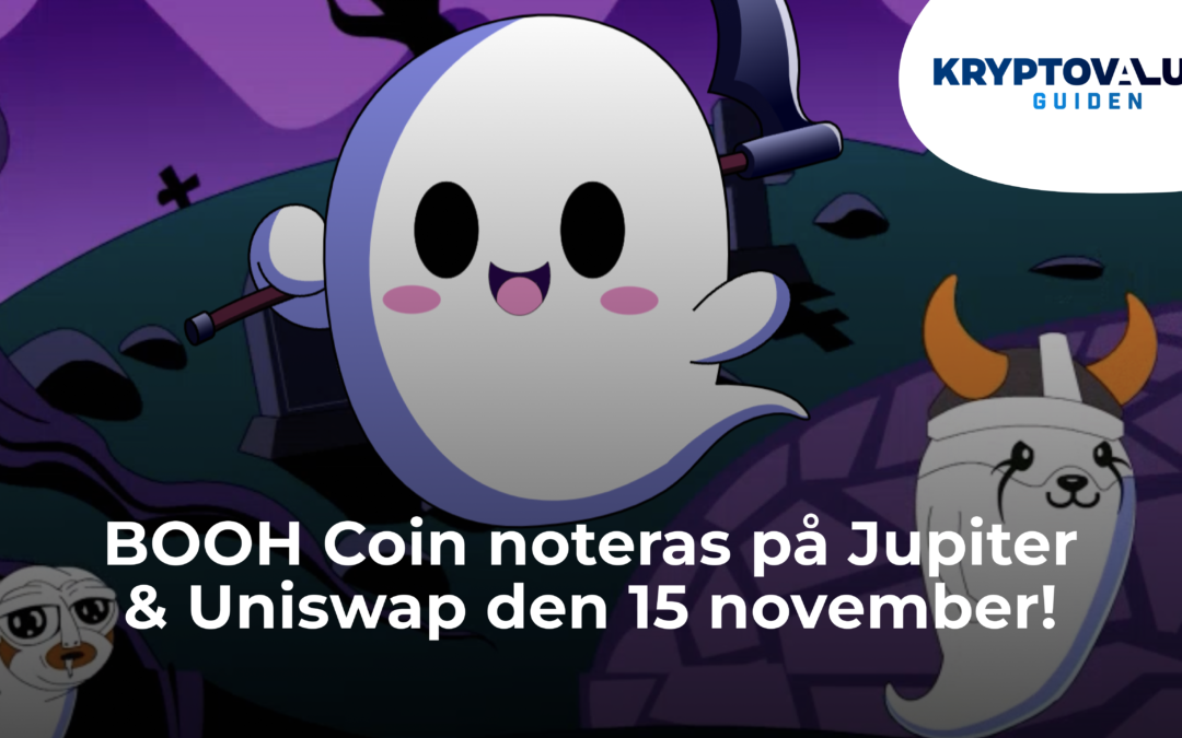 Svenska Booh Coin noteras på Uniswap den 15:e November