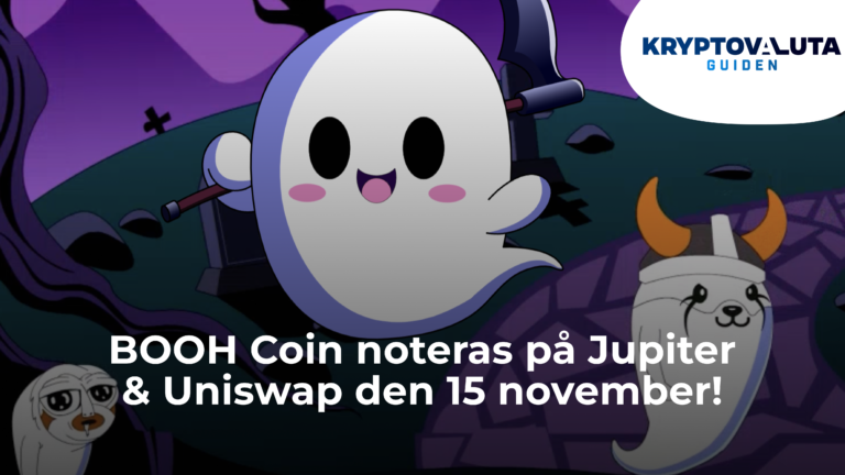 Svenska Booh Coin noteras på Uniswap den 15:e November