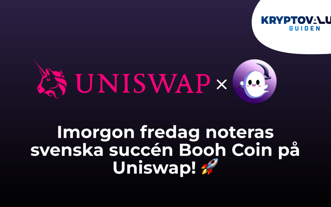 I morgon fredag noteras svenska Booh Coin på Uniswap
