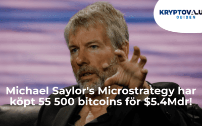Michael Saylor’s Microstrategy har köpt 55 500 bitcoins för $5.4Mdr!