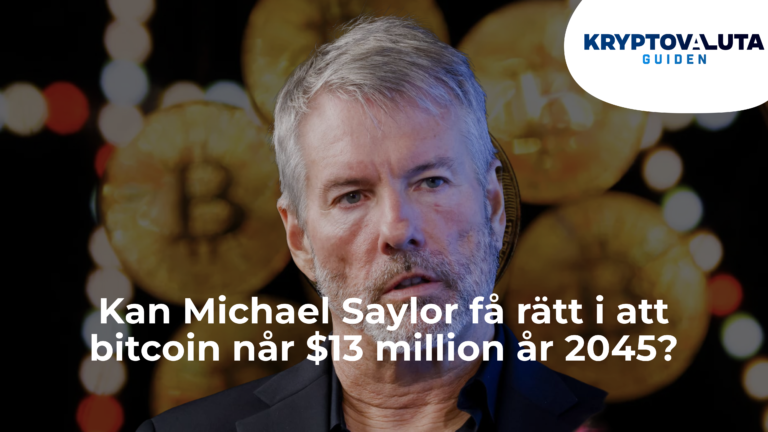Michael Saylor tror bitcoin står i $13M år 2045...