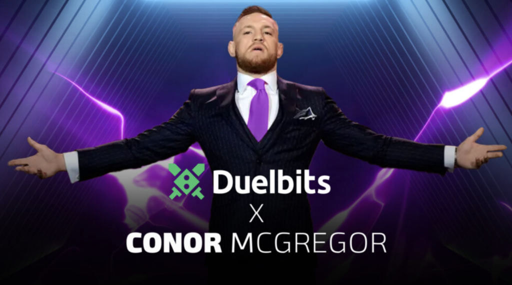 Conor McGregor är ambassadör för Duelbits casino