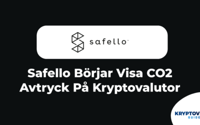 Safello börjar visa CO2 avtryck på kryptovalutor