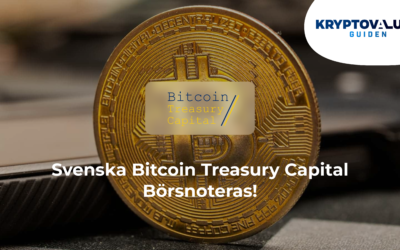 Bitcoin Treasury Capital – svenskt bitcoin treasury bolag börsnoteras