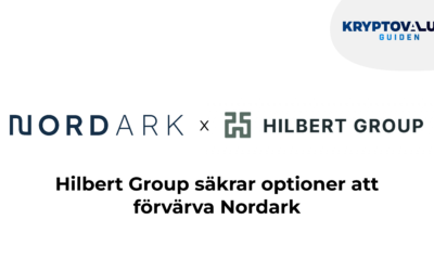 Svenska börsnoterade Hilbert Group förvärvar kryptobanken Nordark