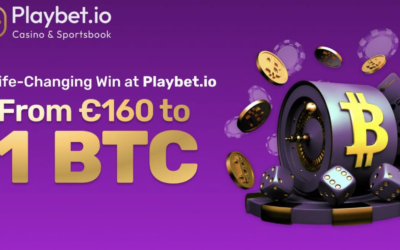 En spelare hos Playbet satsade 160 Euro och vann en BTC – det vill säga 1,2 MSEK