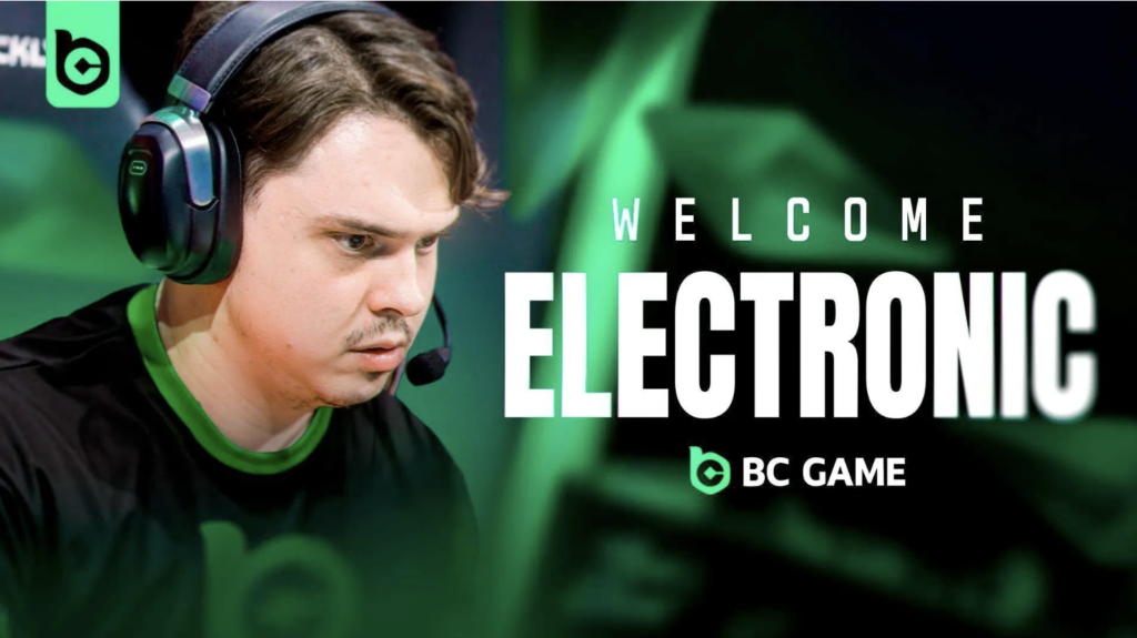 Kryptocasinot BC.GAME har skrivit kontrakt med Denis “electronic” Sharipov