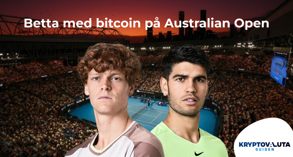 Betta på Australien Open i tennis 2026 med bitcoin