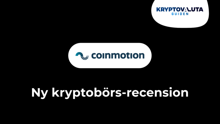 Finska kryptobörsen Coinmotion har lanserat i Sverige & vi har recenserat den nya aktören