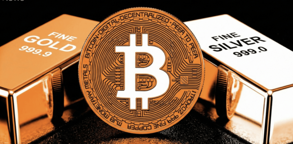 Guld och silver slår nya rekord och bitcoin tappar...