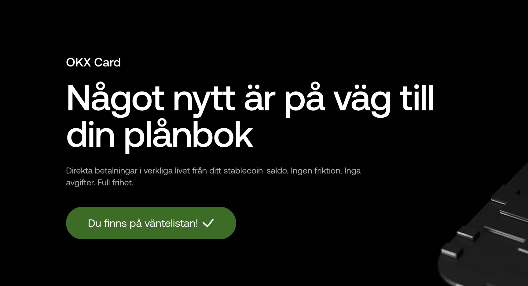 OKX lanserar OKX kort med lägsta avgifterna och 20% cashback månad ett!
