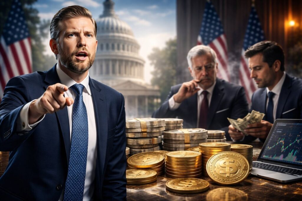 Eric Trump: JPMorgan med flera motarbetar småsparare och krypto