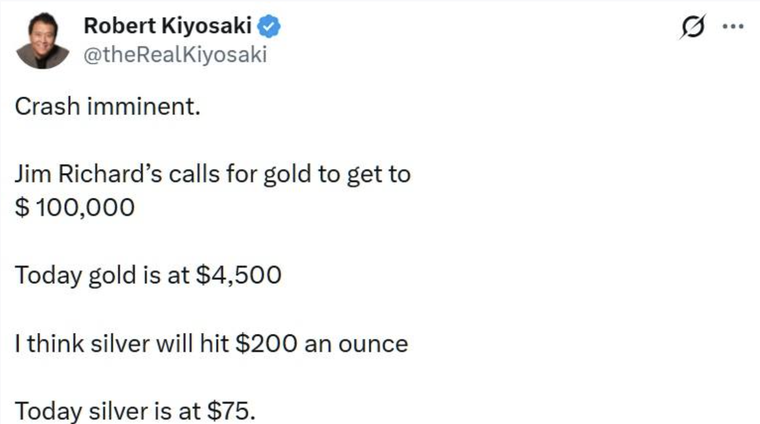 Robert Kiyosaki varnar för krasch igen