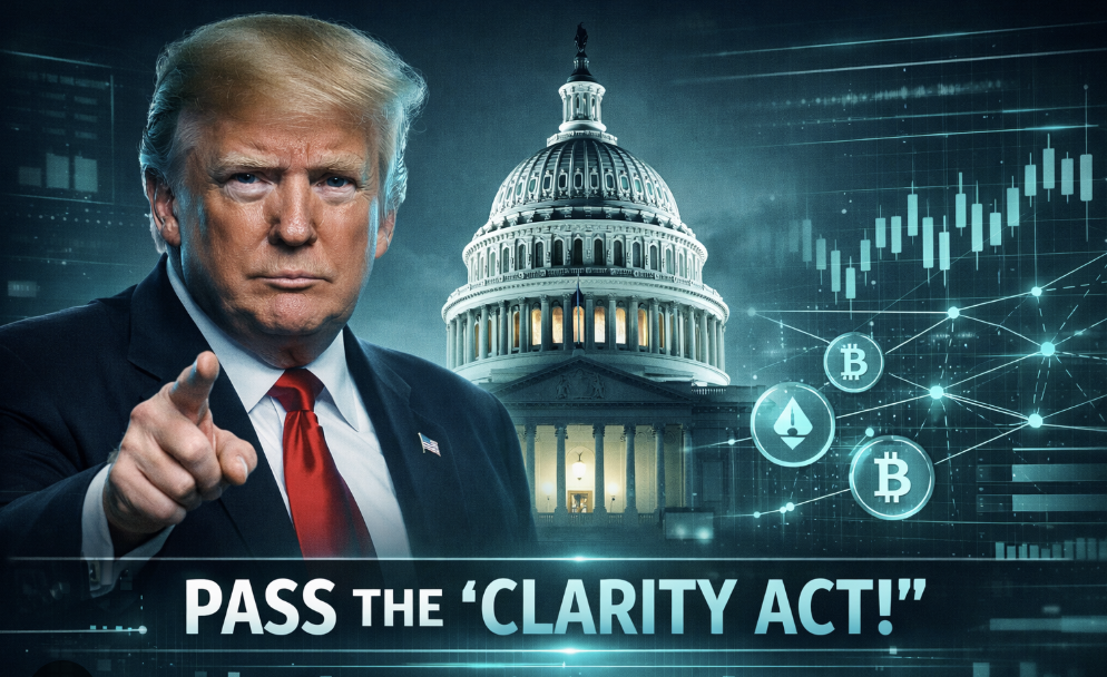 Trump pushar senaten att godkänna Clarity Act så att inte Kina vinner…