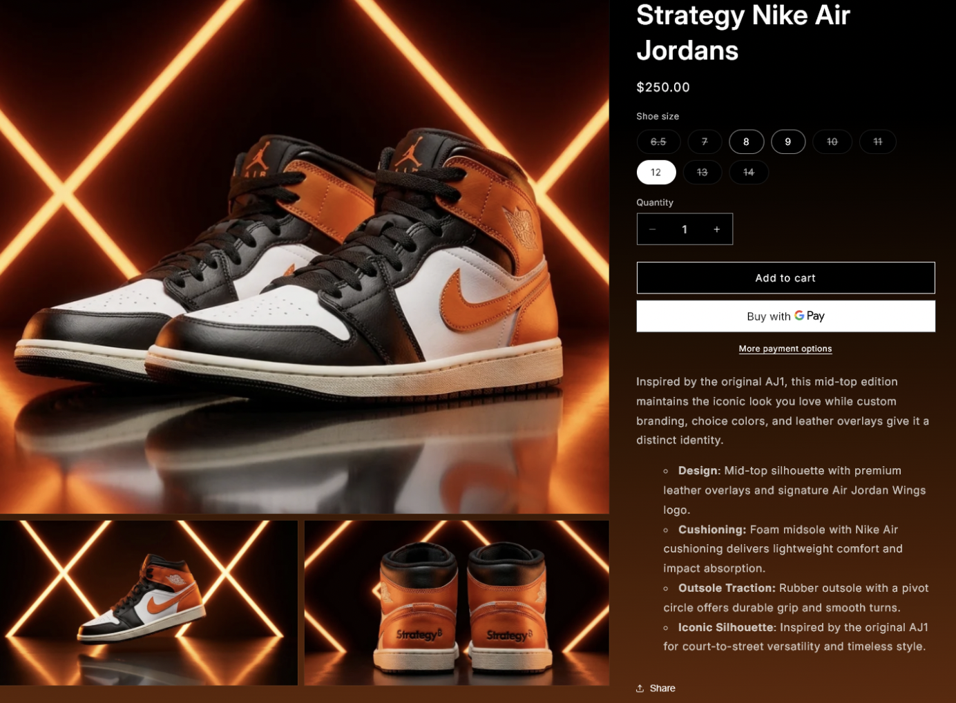 Strategy släpper Bitcoin Jordans till priset $250..