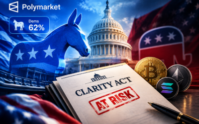 Polymarket tror demokraterna vinner och Clarity Act skjuts upp