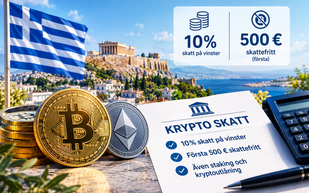 Grekland föreslår 10 procents skatt på kryptovinster med första 500 euro skattefria
