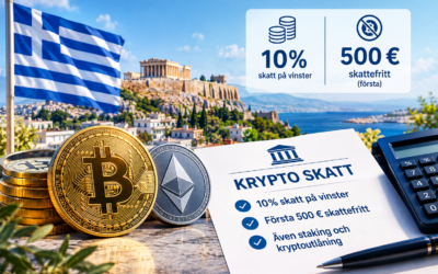Grekland föreslår 10 procents skatt på kryptovinster med första 500 euro skattefria