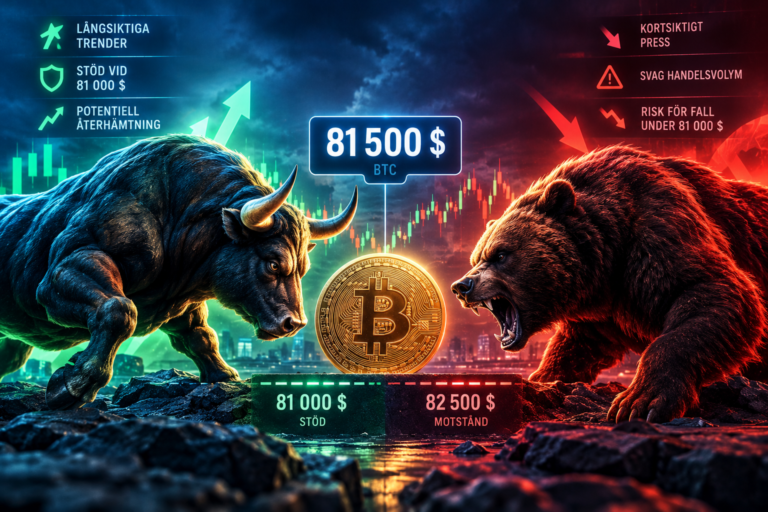 Bitcoin tycks ha fastnat vid 81 500 dollar: Bull eller Bear market nästa?