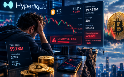 Bitcoin-trader riskerar likvidering av position på Hyperliquid på $98 miljoner