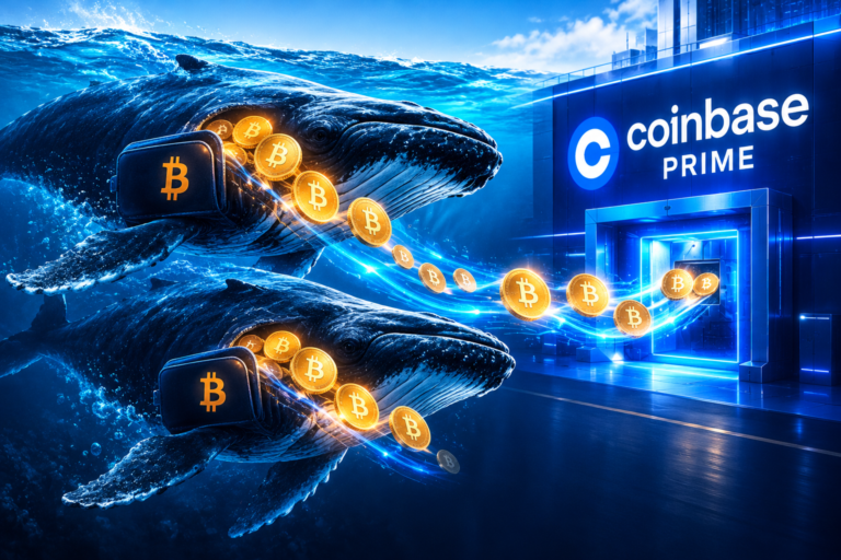 Två bitcoin-valar flyttar $206 miljoner till Coinbase Prime