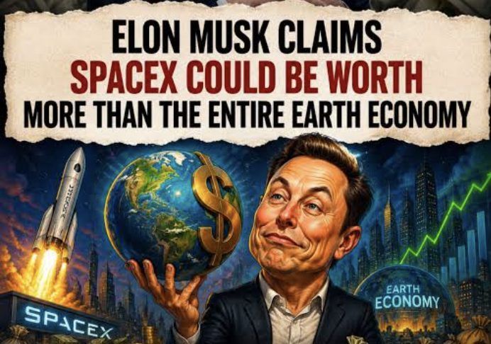 Elon Musk tror att SpaceX kan bli värt mer än hela världsekonomin