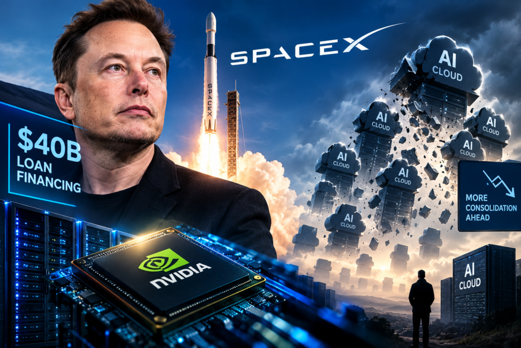 Musk säkrar 40 miljarder dollar till SpaceX – varnar för AI-konkursvåg